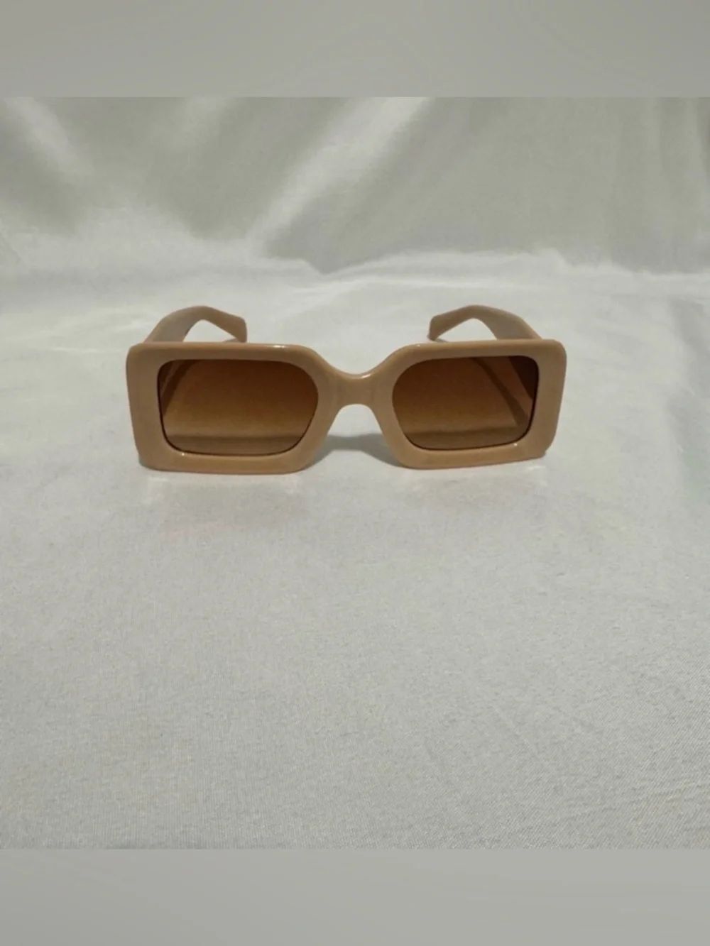 Tan Square Frame Anti-Reflective Sunglasses